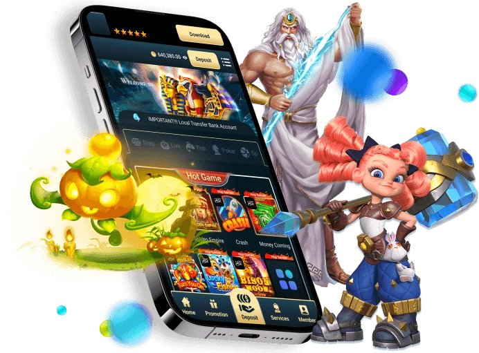 Các nút tải xuống cho Android và iOS trên màn hình